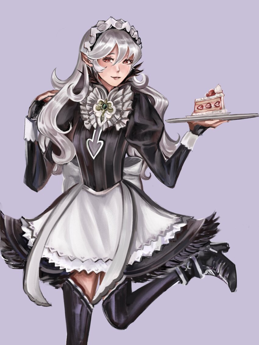 1girl, cake, female_corrin_(fire_emblem), cosplay, enwbbs, fire_emblem, fire_emblem_fates, food