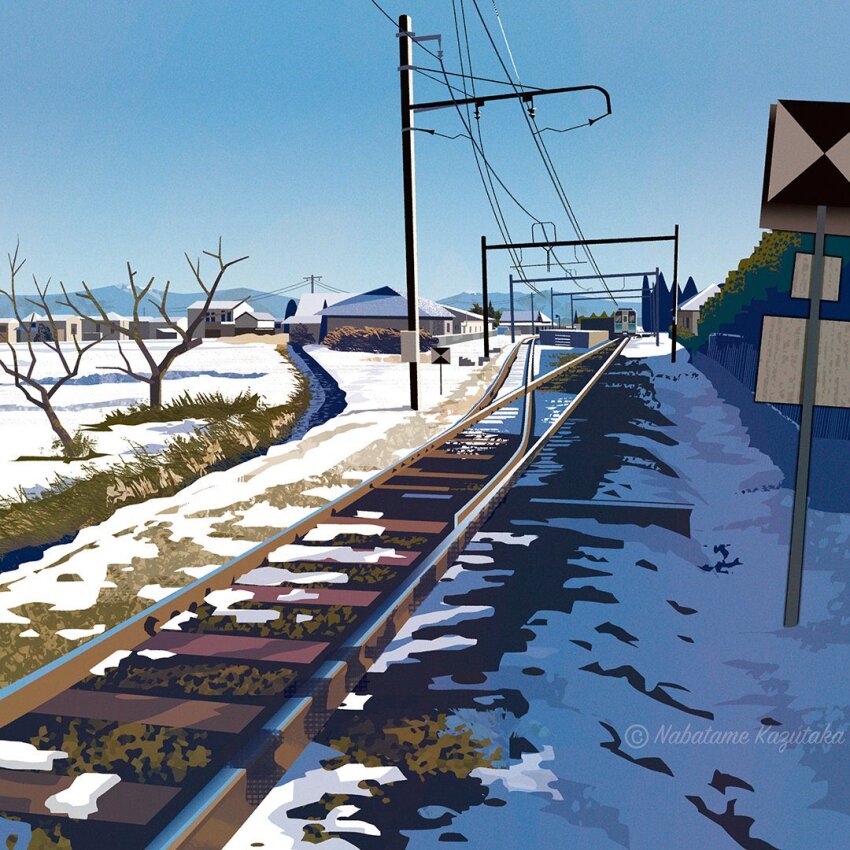 blue_sky, building, commentary, day, house, nabatame_kazutaka, nagano_prefecture, no_humans