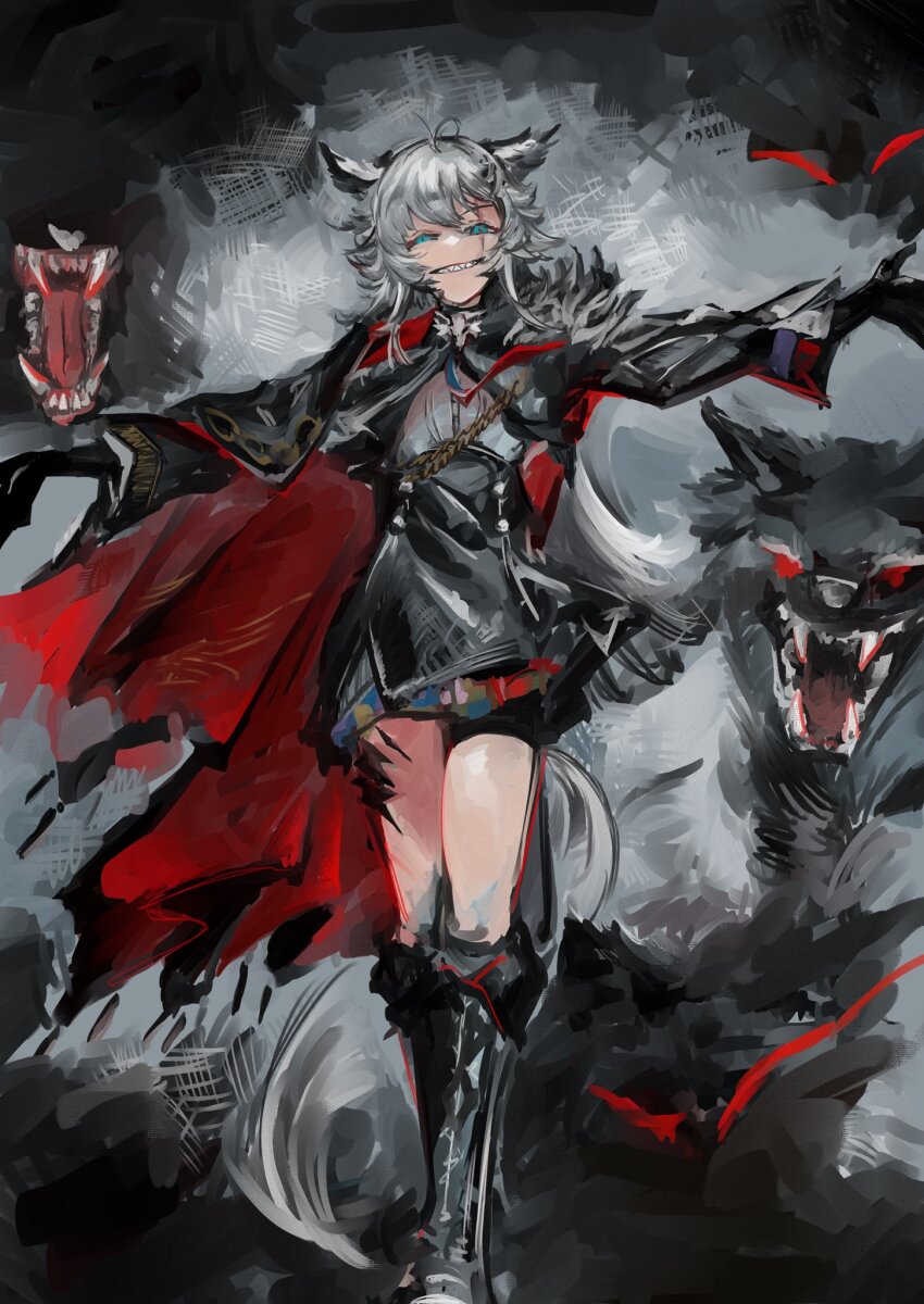 arknights, commentary_request, highres, karaage-senpai, lappland_(arknights), lappland_the_decadenza_(arknights), tagme