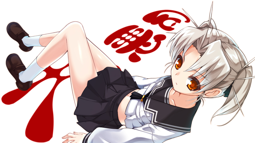 797, bad_id, bad_pixiv_id, dai_(series), daiakuji, flat_chest, miniskirt, orange_eyes
