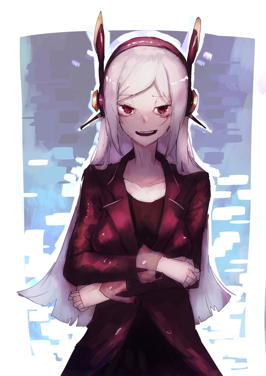 1girl, absurdres, collarbone, highres, humanization, jacket, kirby_(series), long_hair