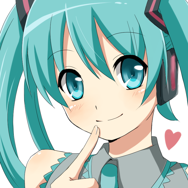 1girl, aqua_eyes, aqua_hair, close-up, female_focus, finger_to_mouth, hatsune_miku, headset