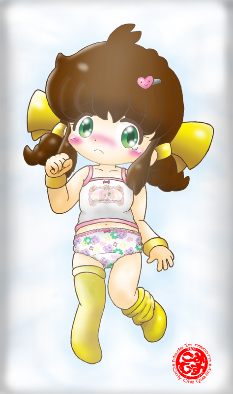 1girl, ahoge, animal_print, asymmetrical_legwear, blush, bow, bow_camisole, bow_panties