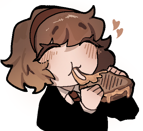 1girl, black_jacket, blush, brown_hair, closed_eyes, closed_mouth, collared_shirt, grilled_cheese