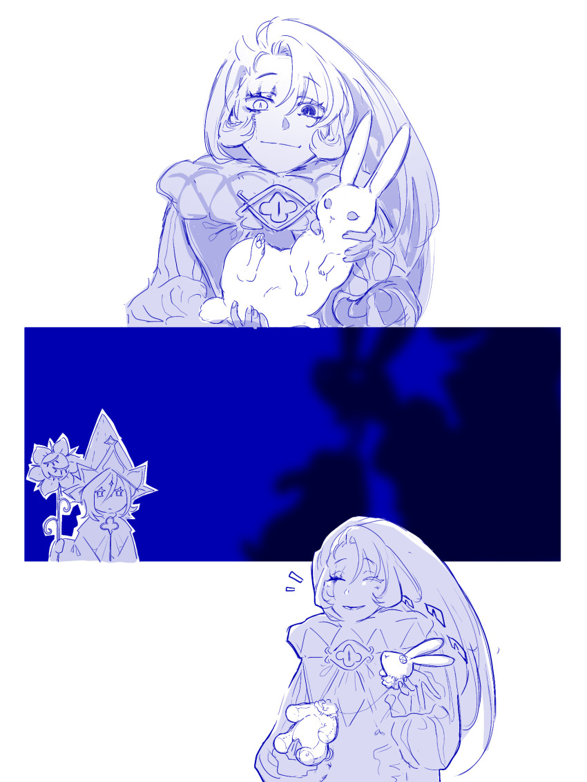 2boys, bored, cookie_run, cookie_run:_kingdom, heterochromia, highres, holding, holding_staff