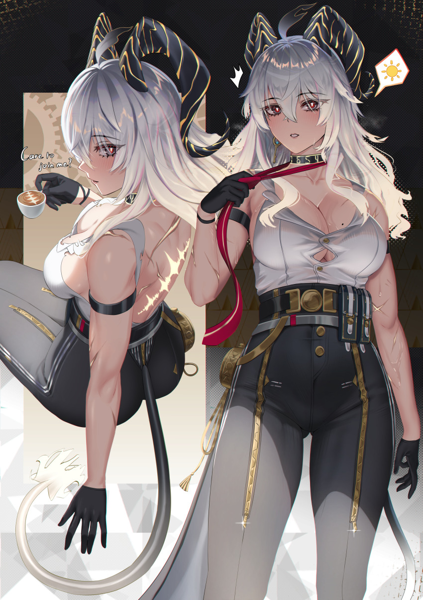 1girl, absurdres, arm_strap, ass, back, bare_back, bare_shoulders, black_choker