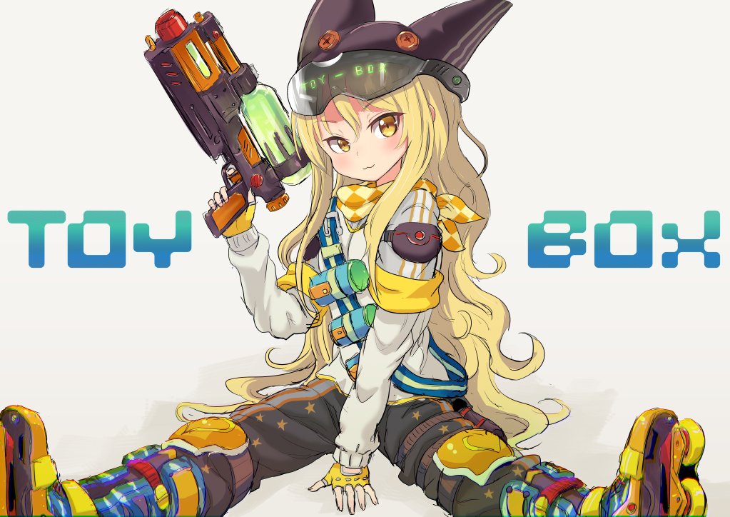 1girl, :3, bandana, bandana_around_neck, bandolier, belt, black_hat, black_pants