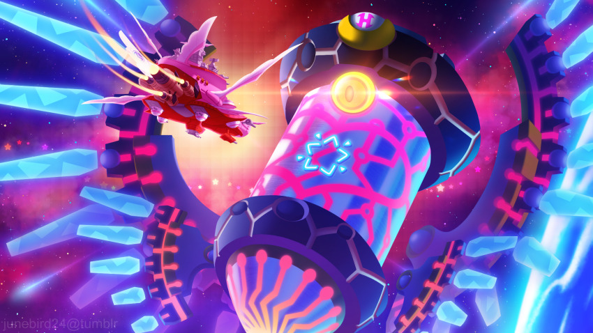 1other, battle, crosshair, halberd, heart, highres, junebird24, kirby:_planet_robobot