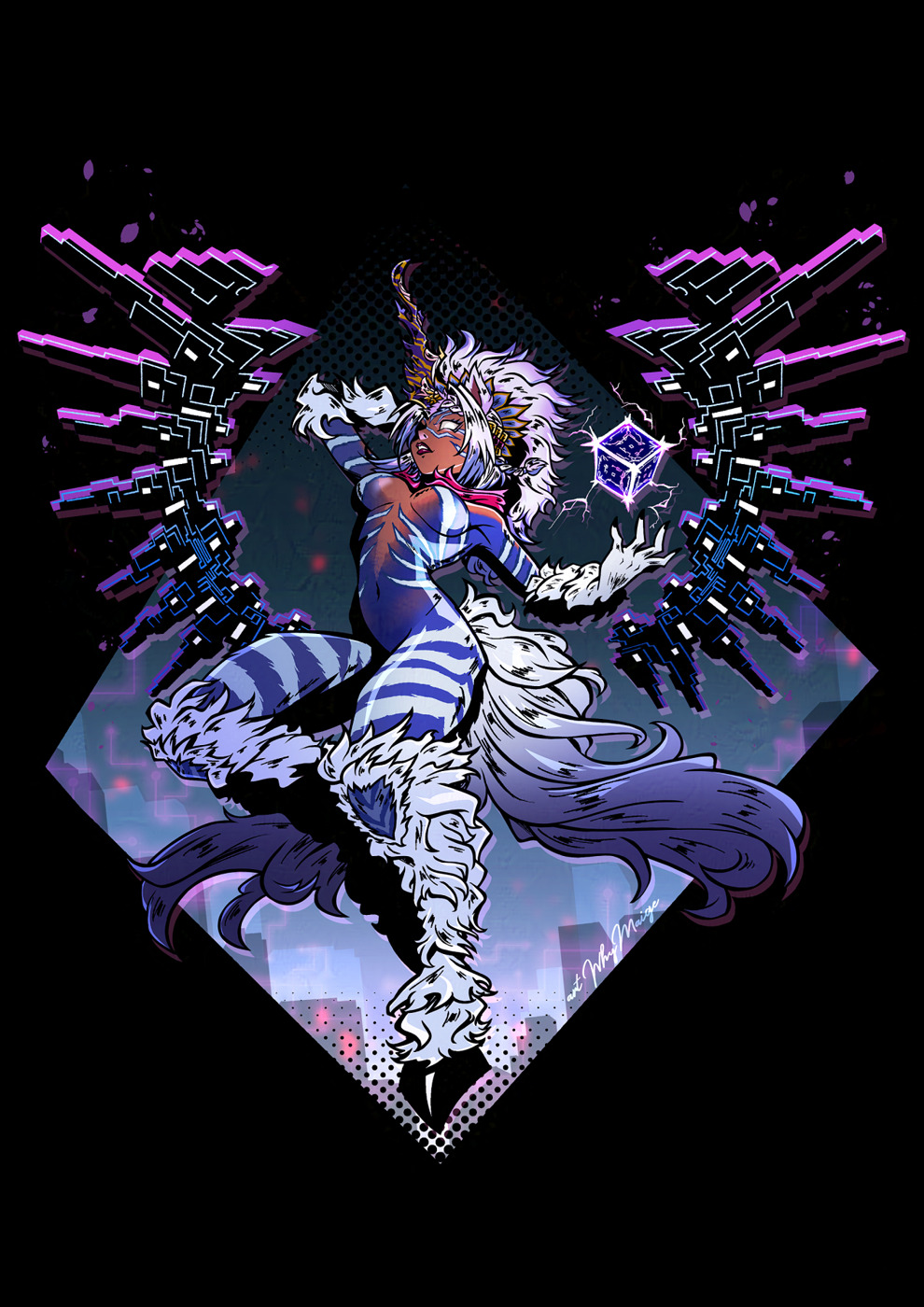 1girl, animal_ears, blank_eyes, breasts, clenched_teeth, eutrope_(ff14), final_fantasy, final_fantasy_xiv