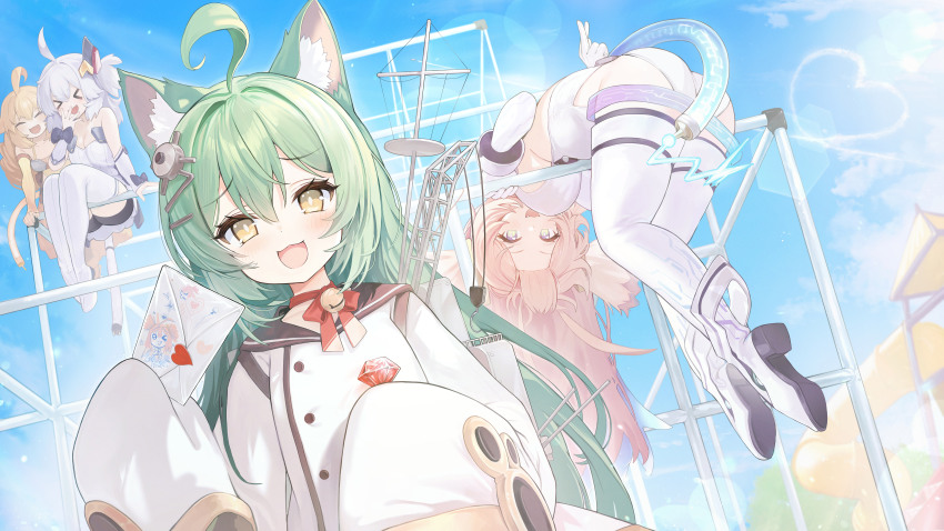 >_<, :d, absurdres, ahoge, akashi_(azur_lane), animal_ear_fluff, animal_ears, azur_lane