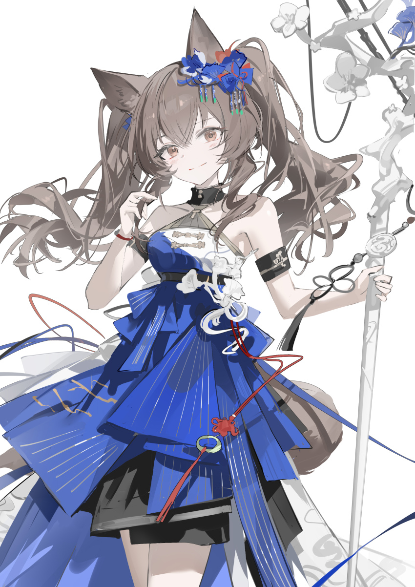 1girl, absurdres, ambience_synesthesia, angelina_(ambience_synesthesia_2025)_(arknights), angelina_(arknights), animal_ears, arknights, armband