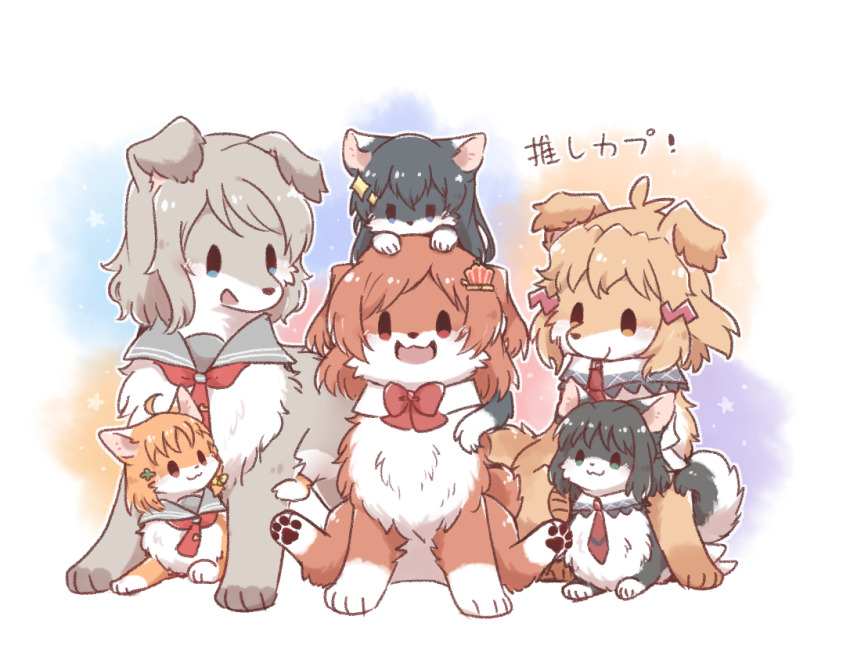 ahoge, aijo_karen, animal, animal_focus, animalization, black_hair, bow, bowtie