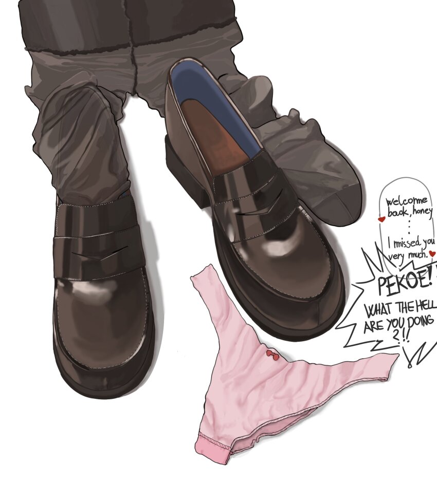 black_shoes, black_socks, commentary, english_commentary, english_text, girls_und_panzer, highres, loafers