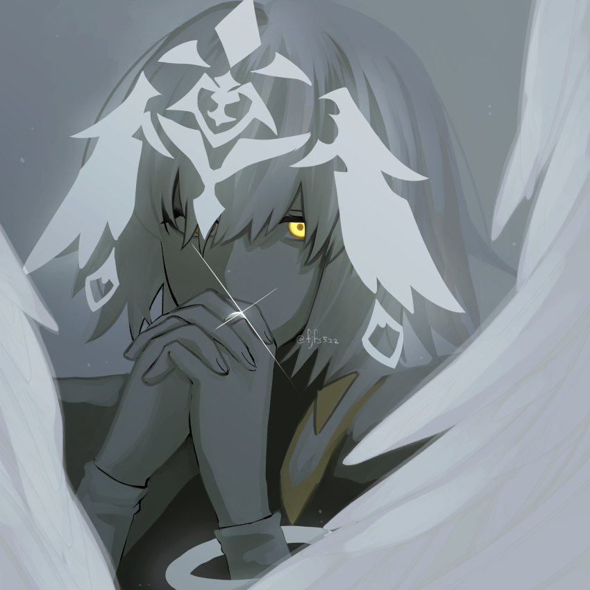 1girl, absurdres, angel_wings, commentary_request, fate/grand_order, fate_(series), feathered_wings, fjfs522