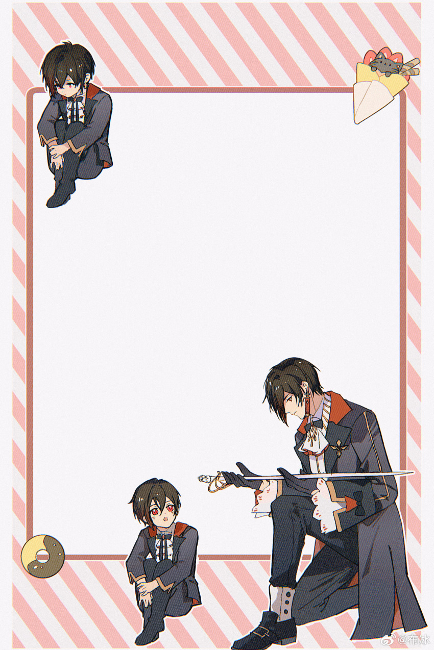 2boys, :o, age_difference, aged_down, ascot, asymmetrical_sidelocks, ayn_alwyn, ayn_alwyn_(godheim)