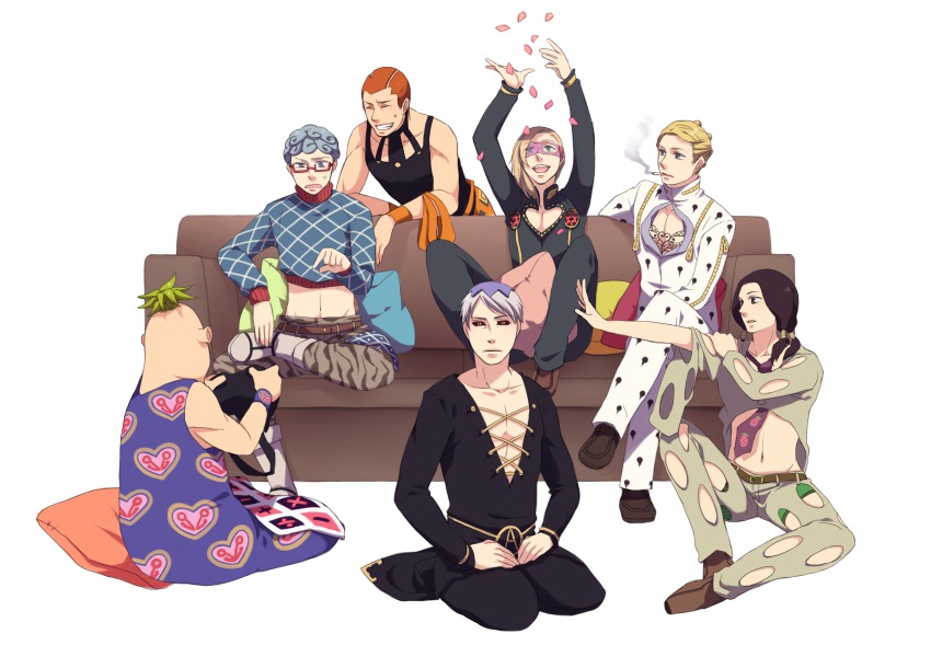 6+boys, bruno_bucciarati, bruno_bucciarati_(cosplay), cosplay, costume_switch, formaggio, ghiaccio, giorno_giovanna