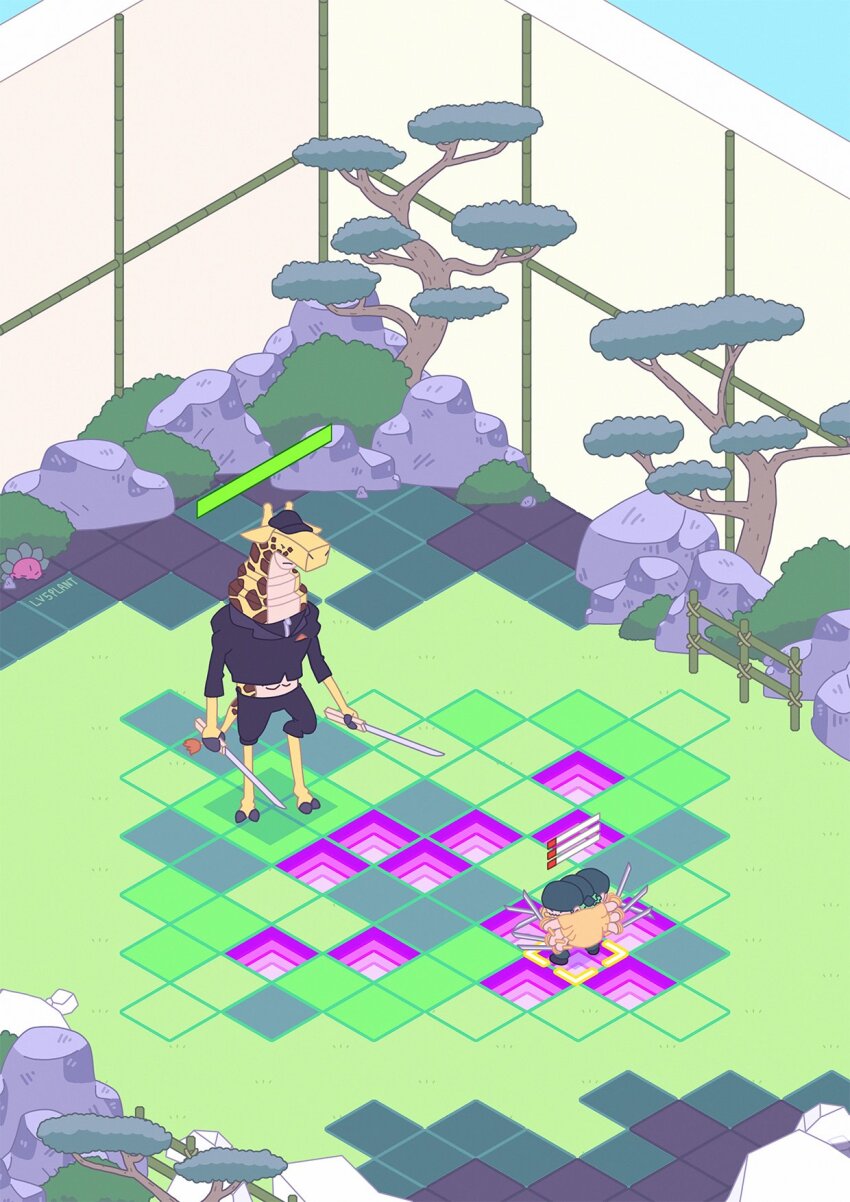 2boys, alternate_form, ashura_(one_piece), bandana, black_bandana, black_suit, chibi, commentary