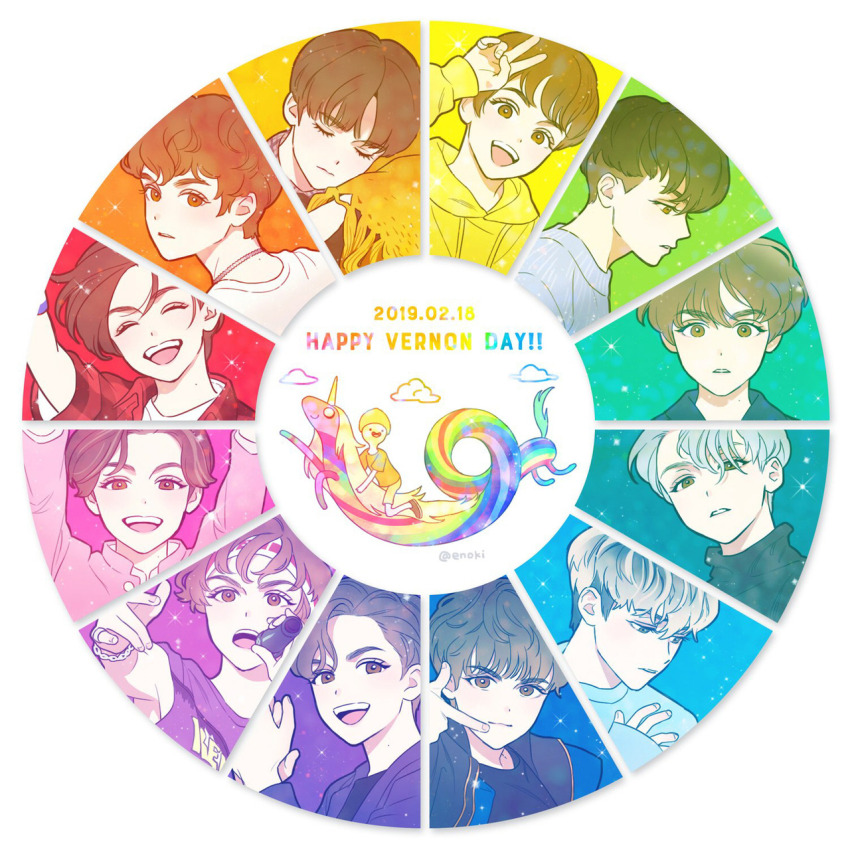 1boy, arm_up, arms_up, brown_hair, closed_eyes, dated, dated_commentary, eno_bw