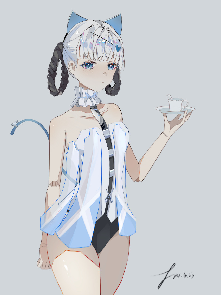 1girl, absurdres, animal_ears, bambinata:_vitrum_(pgr), bambinata_(pgr), black_hair, blue_eyes, braid