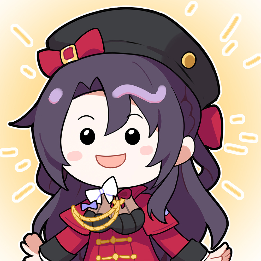 1girl, artist_request, black_hair, black_hat, chibi, chibi_only, girls'_frontline, girls'_frontline_neural_cloud