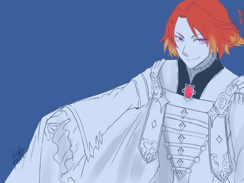 1boy, grimms_notes, kokuteeen, male_focus, red_hair, shadow_chopin_(grimms_notes), solo