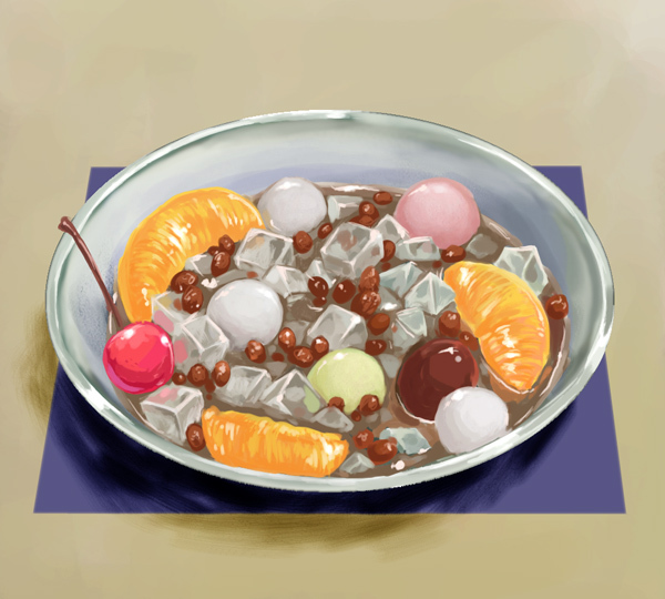 agar, bad_id, bad_pixiv_id, bowl, cherry, cube, food, food_focus