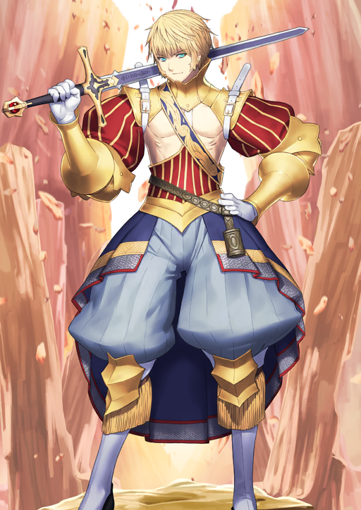 1boy, aqua_eyes, armor, belt, belt_buckle, blonde_hair, blue_pants, blue_sash