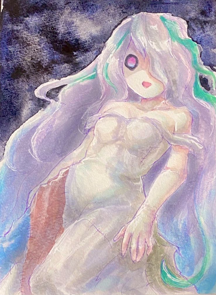 1girl, 6rairai, bad_id, bad_twitter_id, fairy_(grimms_notes), grimms_notes, pink_eyes, solo