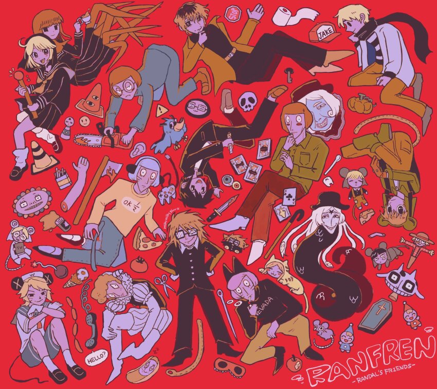 4girls, 6+boys, aged_down, arachne, arthropod_girl, avalona, coat, dream_luther