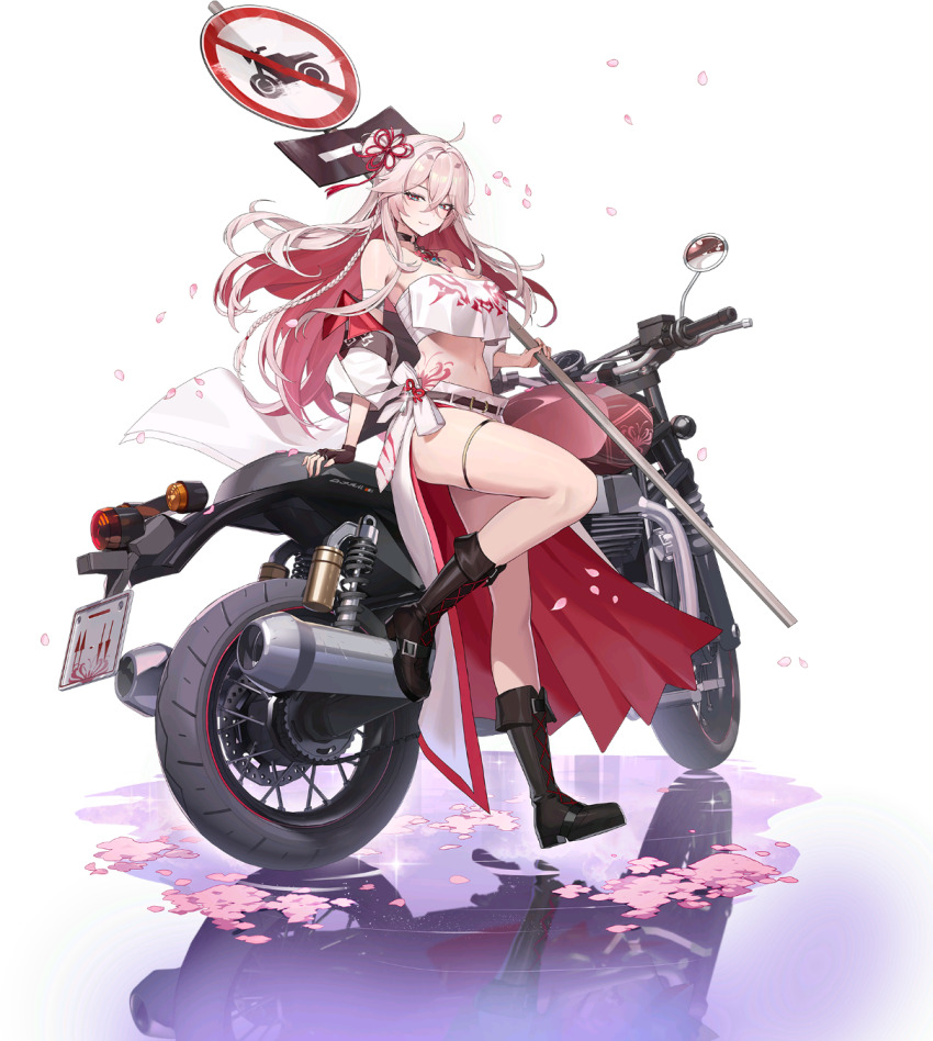 1girl, armband, arunka_(epic_seven), bad_link, bare_shoulders, black_armband, boots, boss_arunka_(epic_seven)