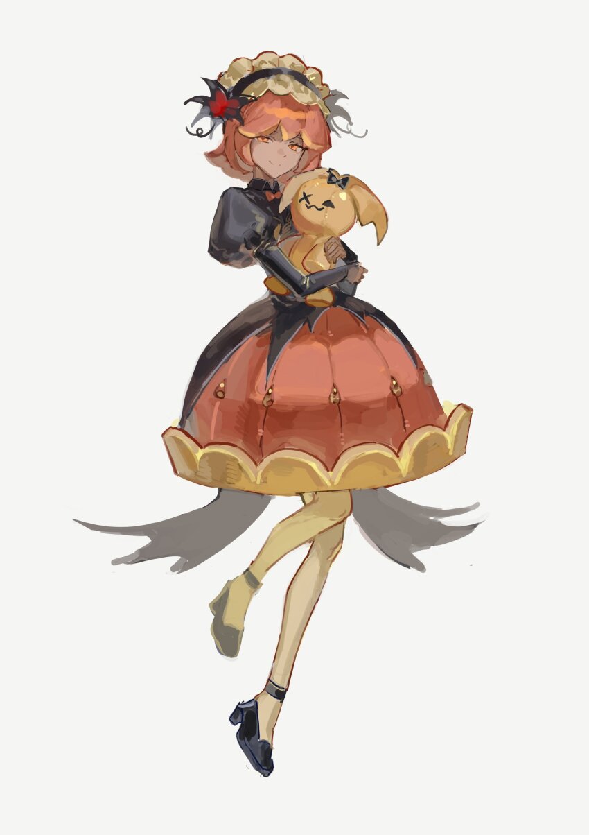 1girl, black_gloves, black_shoes, closed_mouth, cookie_run, cookie_run:_kingdom, dark_skin, dress