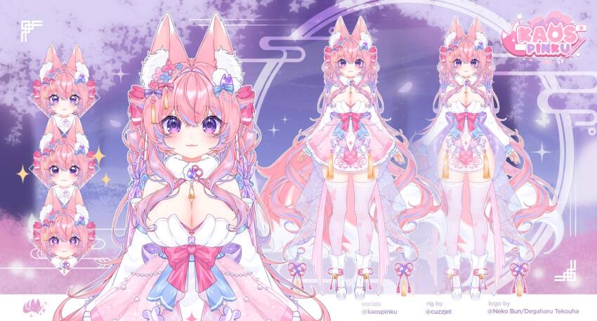 animal_ears, artist_request, blush, boots, bow, bowtie, braid, breasts