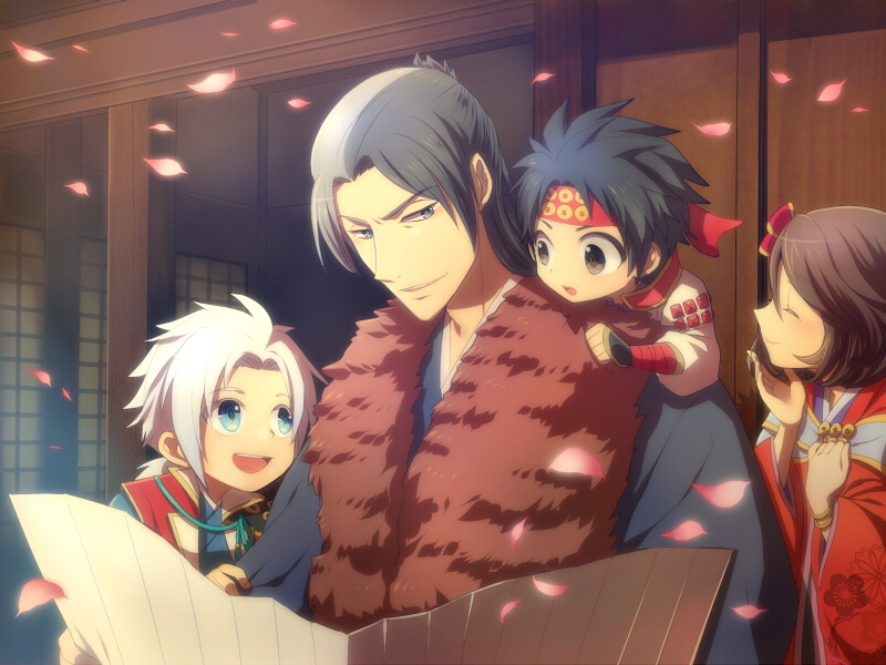 black_hair, brown_eyes, brown_hair, family, father_and_child, father_and_daughter, father_and_son, grey_eyes