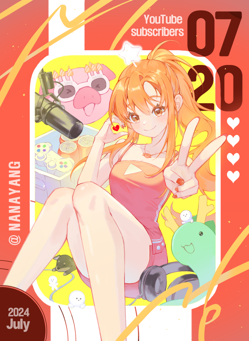 1girl, absurdres, breasts, can, character_request, closed_mouth, collarbone, controller