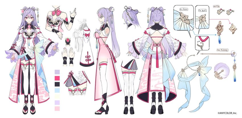 1girl, ahoge, black_boots, blush, boots, breasts, china_dress, chinese_clothes