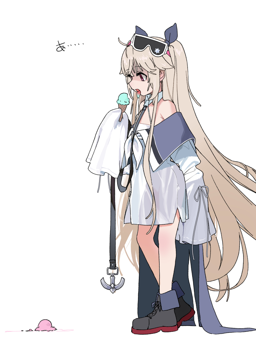 1girl, absurdres, aged_down, anchorage_(azur_lane), azur_lane, black_shoes, brown_hair, commentary