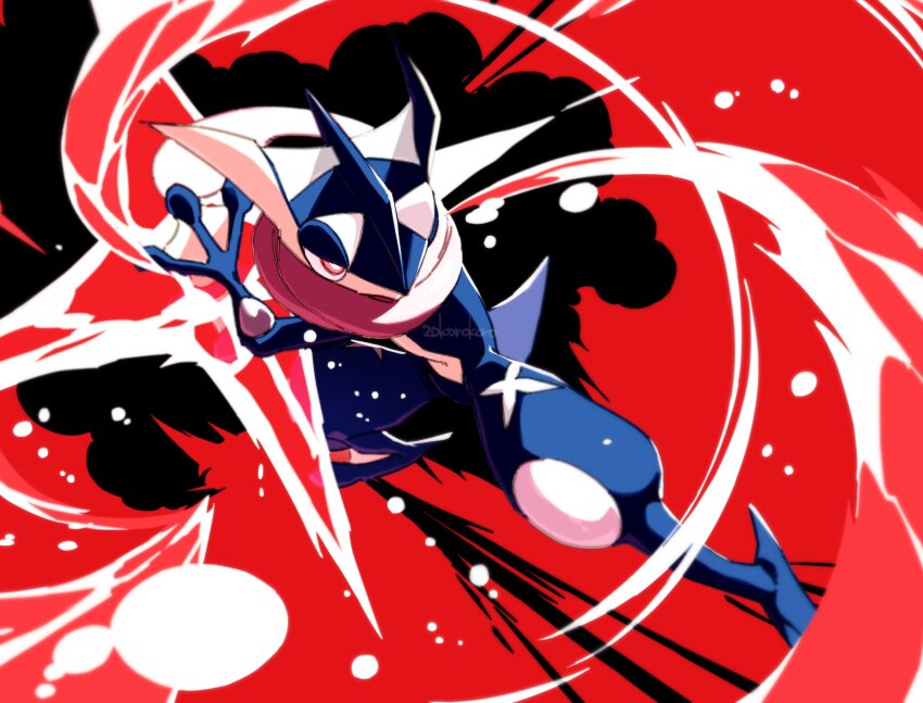 artist_name, full_body, gen_6_pokemon, greninja, highres, korosliszt, nintendo, pokemon