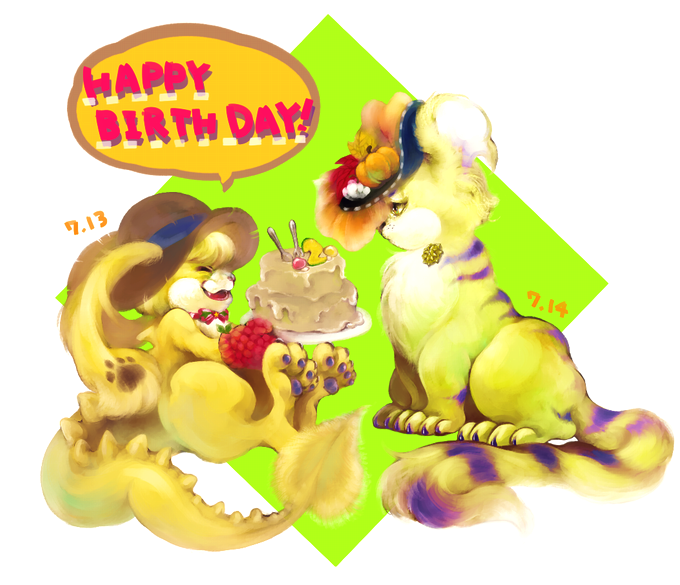 animal_focus, birthday_cake, brown_hat, cake, claws, food, happy, happy_birthday