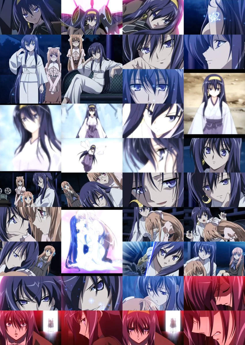 00s, 4girls, :o, angry, anime_screenshot, blouse, blue_eyes, blue_hair