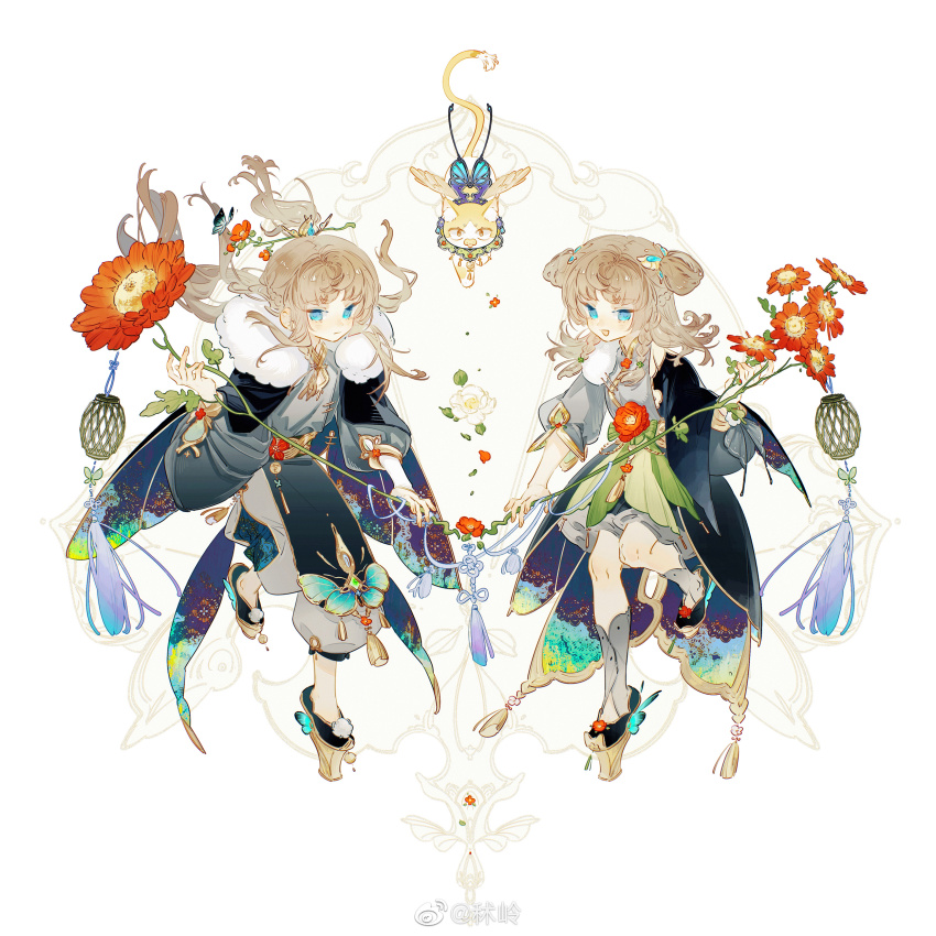 1boy, 1girl, :d, :|, absurdres, alternate_costume, animal, ankle_wings