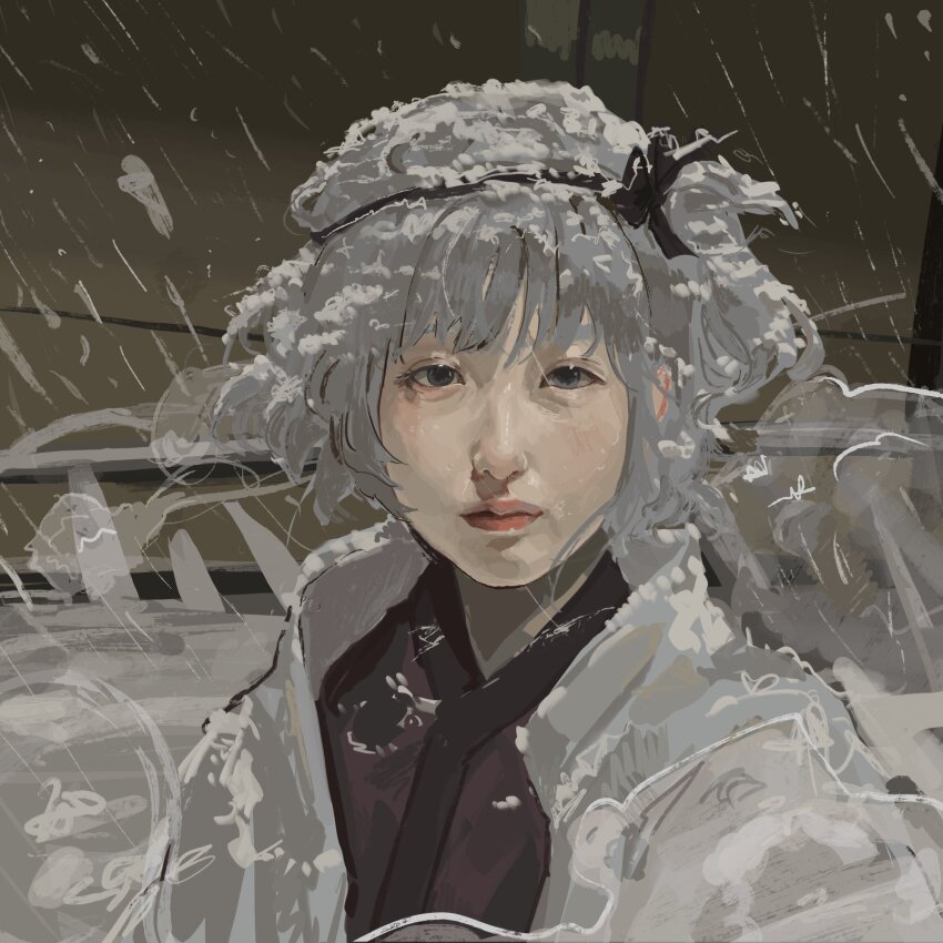 1other, androgynous, blue_eyes, fujiwara_no_iyozane, grey_sky, hatsburg, highres, husbant_(meme)