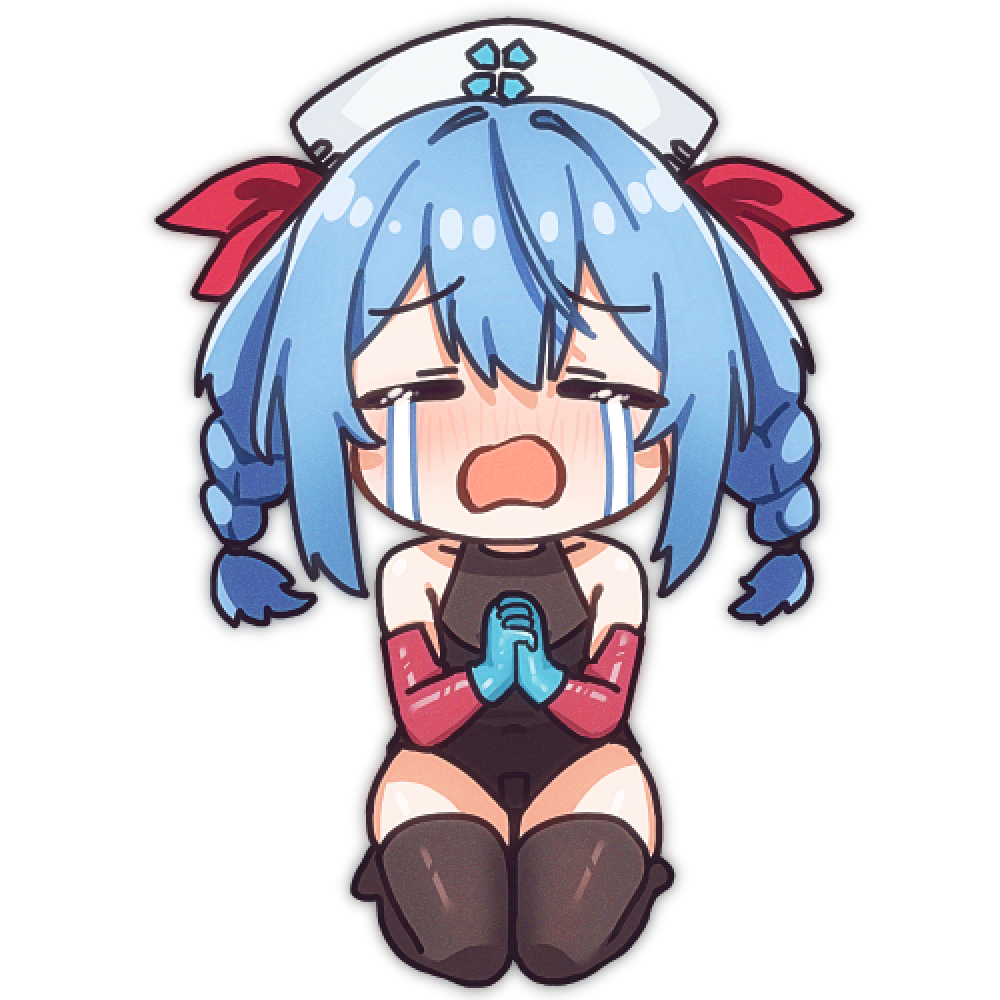1girl, alpha_transparency, black_leotard, black_thighhighs, blue_gloves, blue_hair, blush, chibi