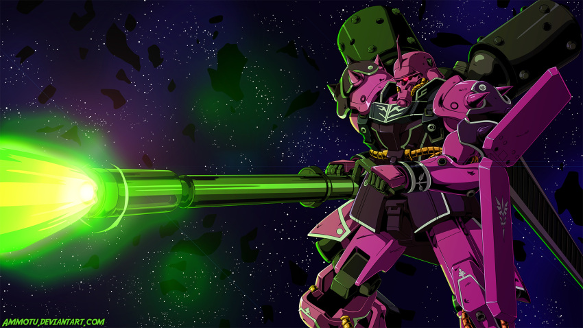 ammotu, backpack, bag, beam_cannon, cable, commentary, deviantart_username, emblem