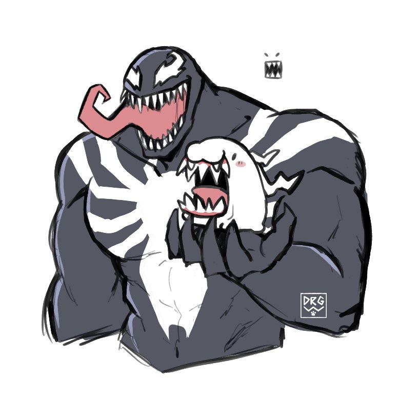 1boy, black_skin, colored_skin, crossover, digimon, digimon_(creature), dragonwilbert, long_tongue