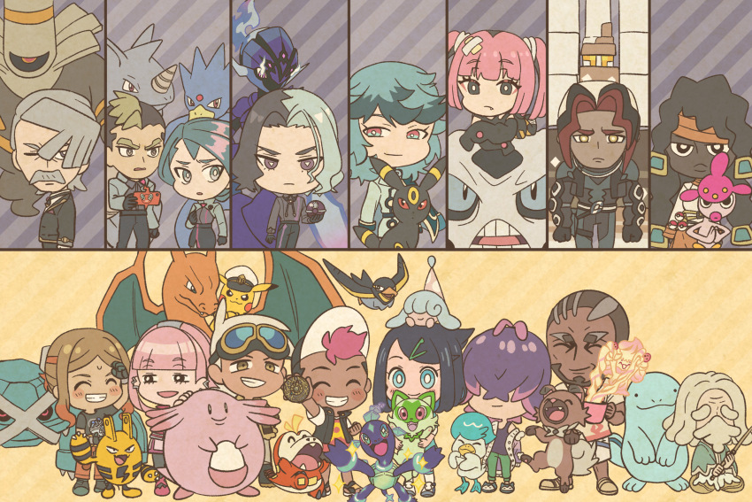 6+boys, 6+girls, :3, :d, ^_^, alcremie, alcremie_(ruby_swirl), alcremie_(strawberry_sweet)