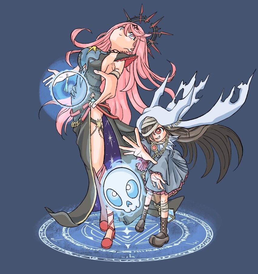 black_hair, breasts, dress, e4illust, evening_gown, hair_over_one_eye, hat, heaven_burns_red