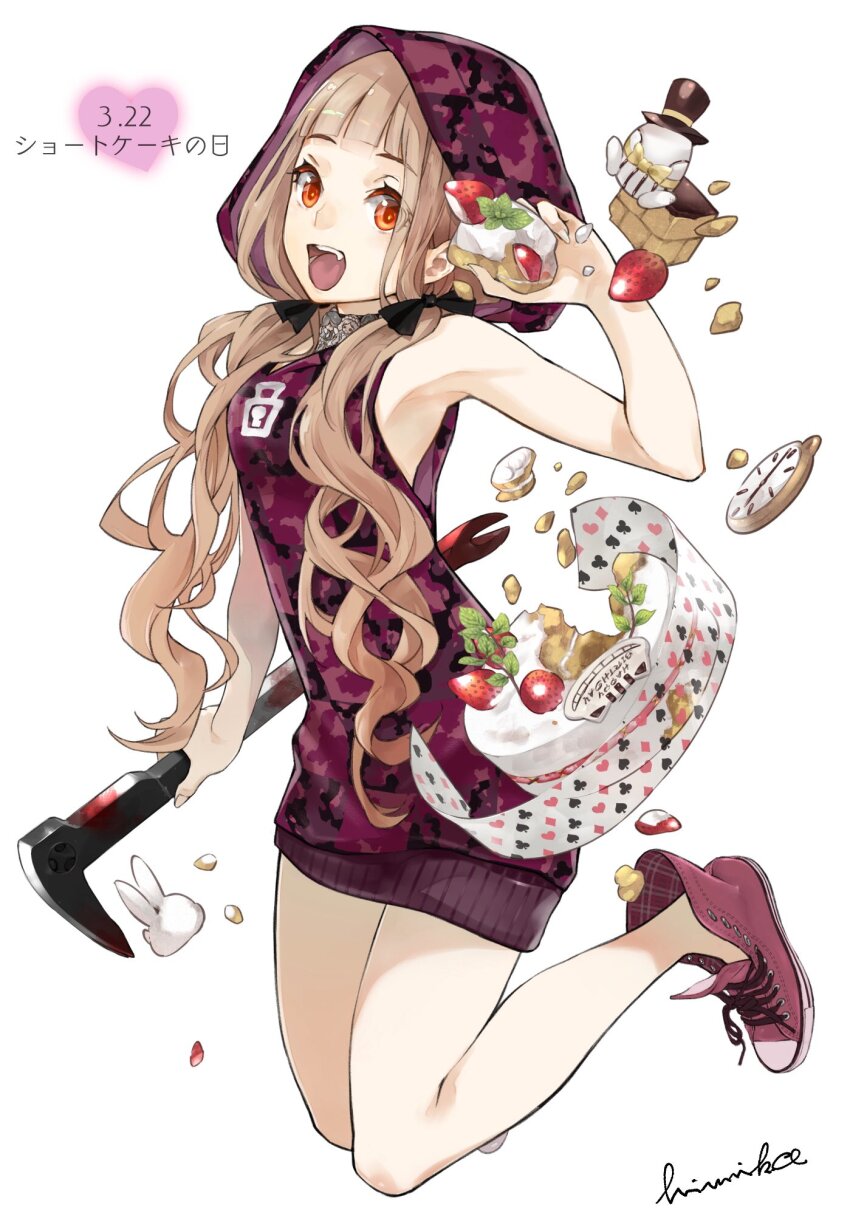 1girl, :d, animal_ears, anki_(sinoalice), arm_up, armpit_focus, armpits, bare_arms