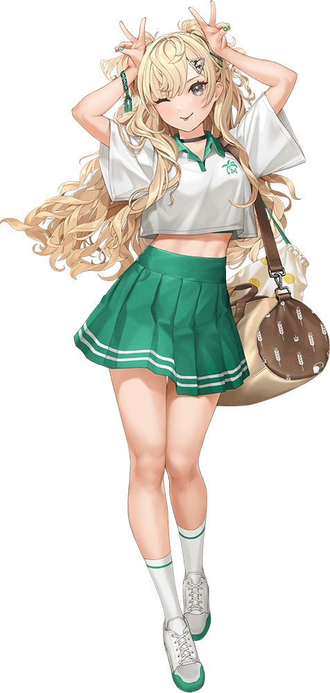 1girl, bag, blonde_hair, bracelet, commentary_request, crop_top, double_v, dress