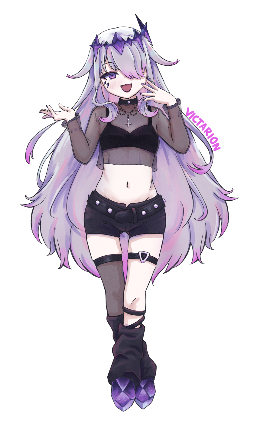 1girl, absurdres, alternate_costume, belt, black_belt, black_leg_warmers, black_shoes, black_thighhighs