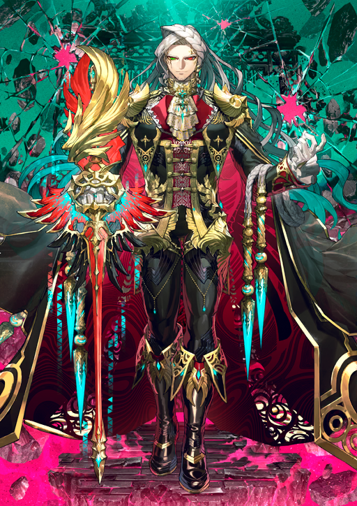 1boy, alessandro_di_cagliostro_(fate), alessandro_di_cagliostro_(third_ascension)_(fate), ascot, black_cape, black_pants, boots, braid